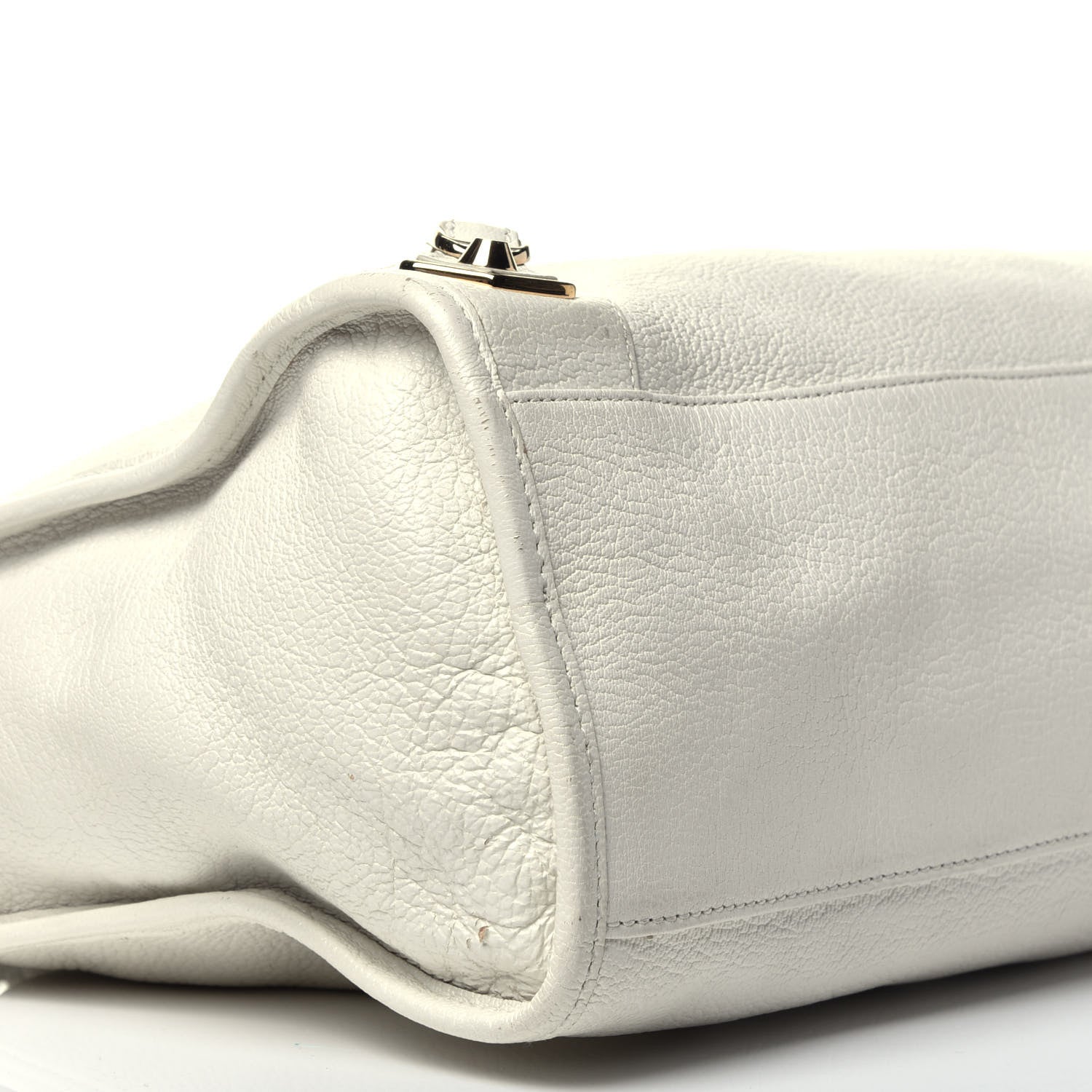 Balenciaga Chevre Gold Metallic Edge Hardware City White 9 of 10