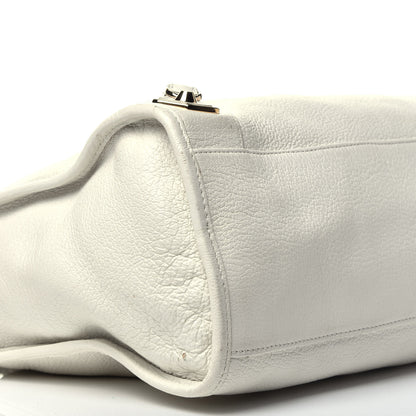 Balenciaga Chevre Gold Metallic Edge Hardware City White 9 of 10
