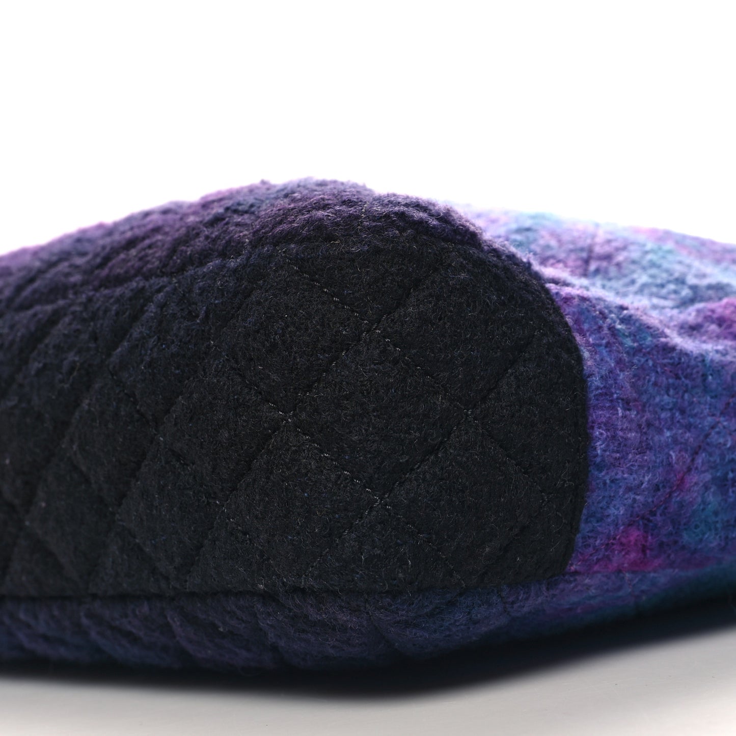 Wool Tweed CC Tote Purple Black Blue