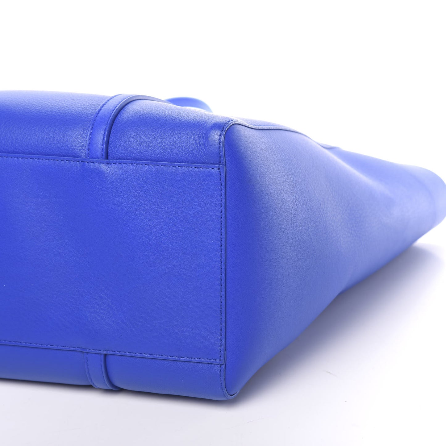 Smooth Calfskin Logo Double Sided Small Everyday Tote Bleu Prim Black