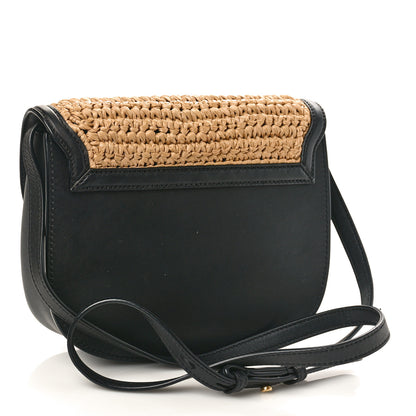 Saint Laurent Woven Raffia Monogram Kaia Satchel Tan 2 of 9