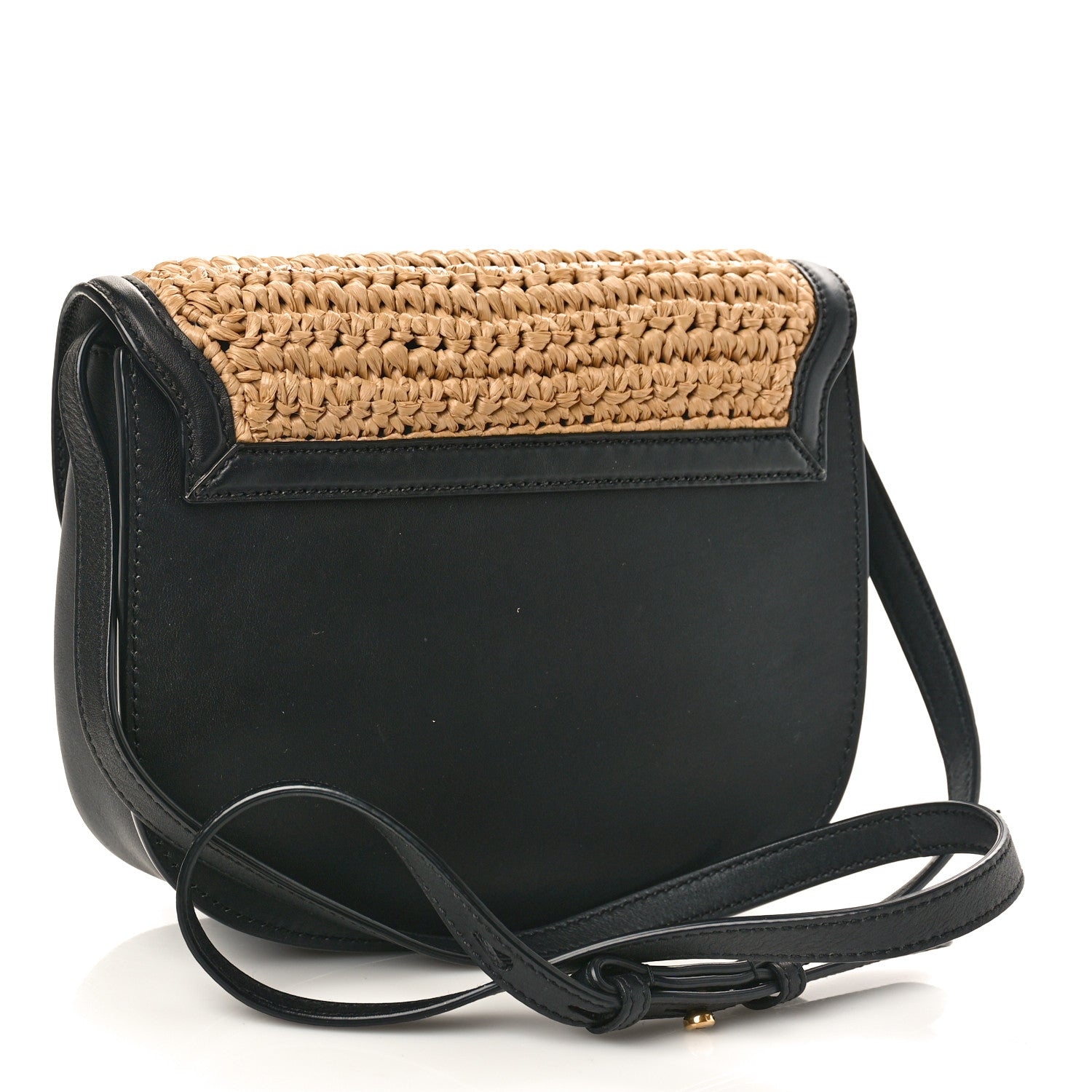 Saint Laurent Woven Raffia Monogram Kaia Satchel Tan 2 of 9
