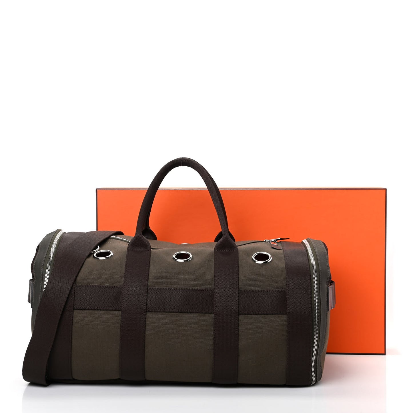 Fabric Carrying Dog Bag Kaki Feu