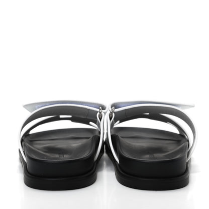 Hermes Calfskin Womens Chypre Sandals 36 White 7 of 12