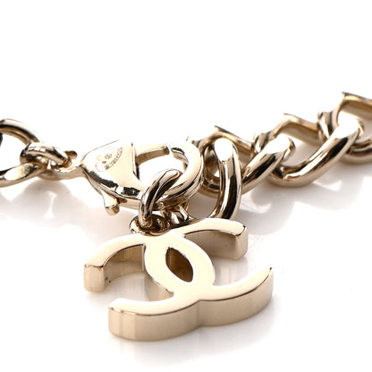 Chanel Lambskin Crystal CC Chain Bracelet Gold Black 4 of 5