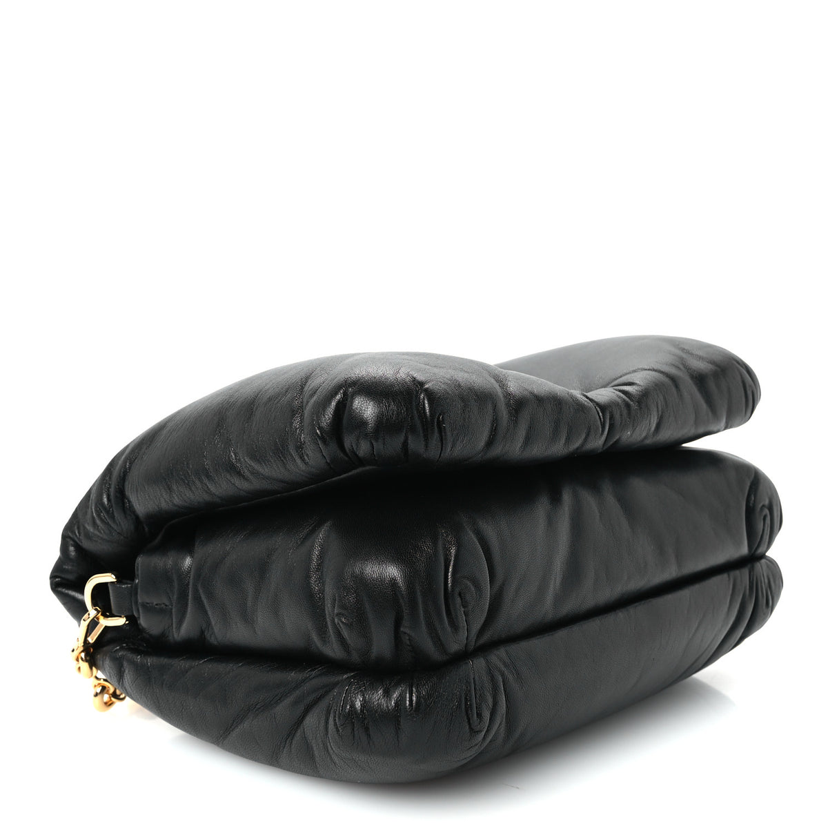 Lambskin Small Goya Puffer Bag Black