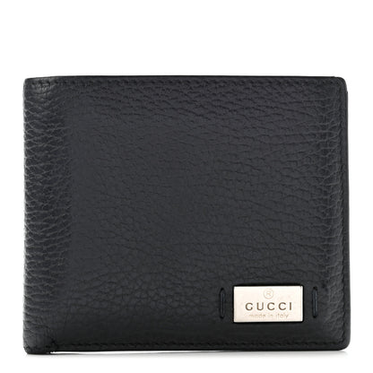 Gucci Pebbled Calfskin Bi-Fold Wallet Black 1 of 7