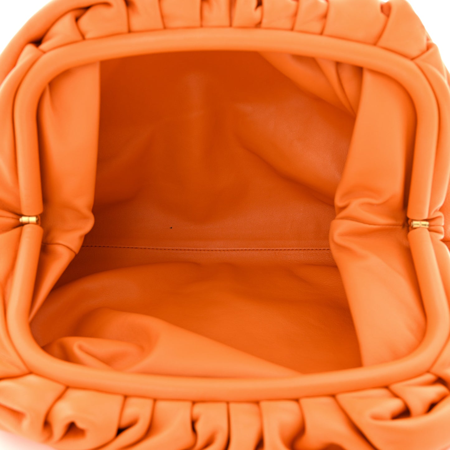 Smooth Butter Calf The Pouch Oversized Clutch Burnt Orange