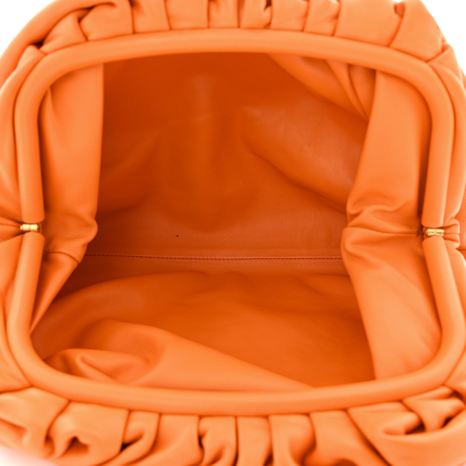 Bottega Veneta Smooth Butter Calf The Pouch Oversized Clutch Burnt Orange 5 of 14