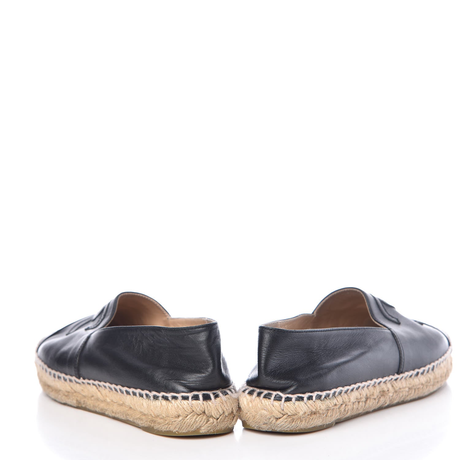 Chanel Lambskin CC Espadrilles 38 Black 5 of 16
