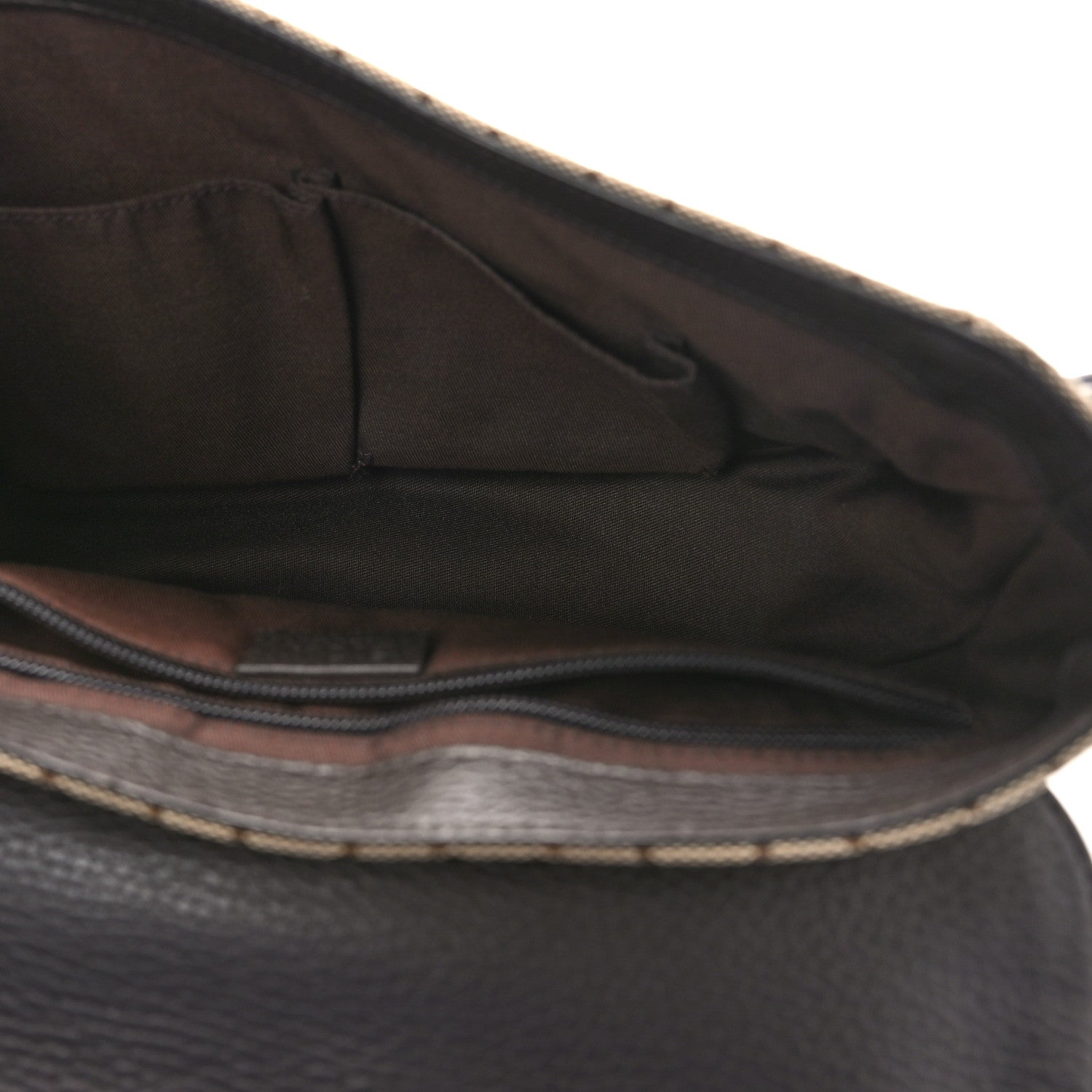 Gucci Monogram Flap Messenger Bag Beige Dark Brown 5 of 9
