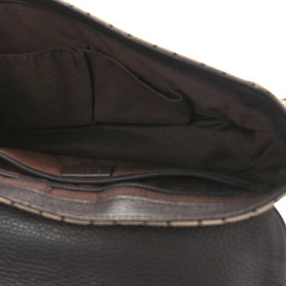Gucci Monogram Flap Messenger Bag Beige Dark Brown 5 of 9