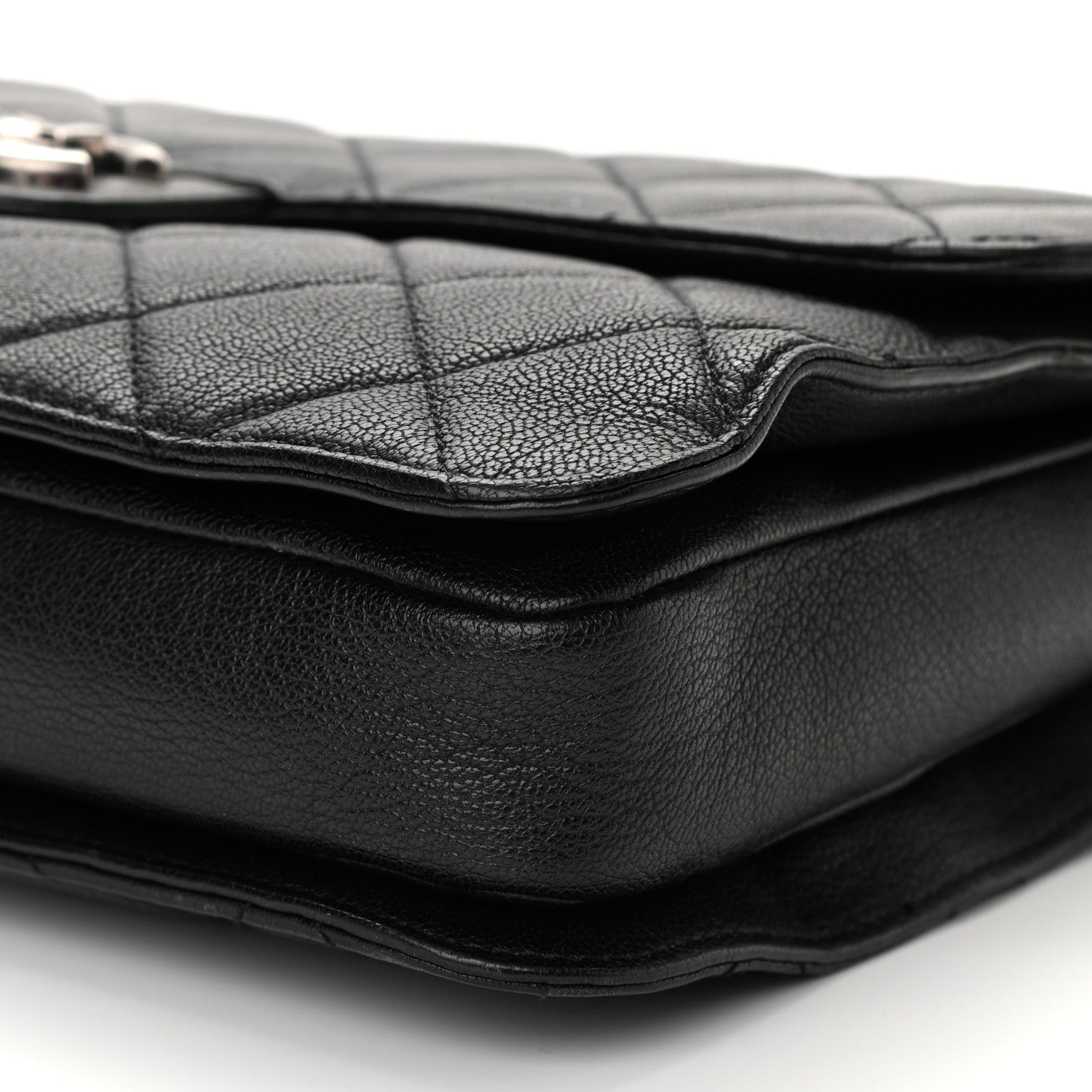 Chanel Goatskin Quilted Large Perfect Edge Flap Black 9 of 9