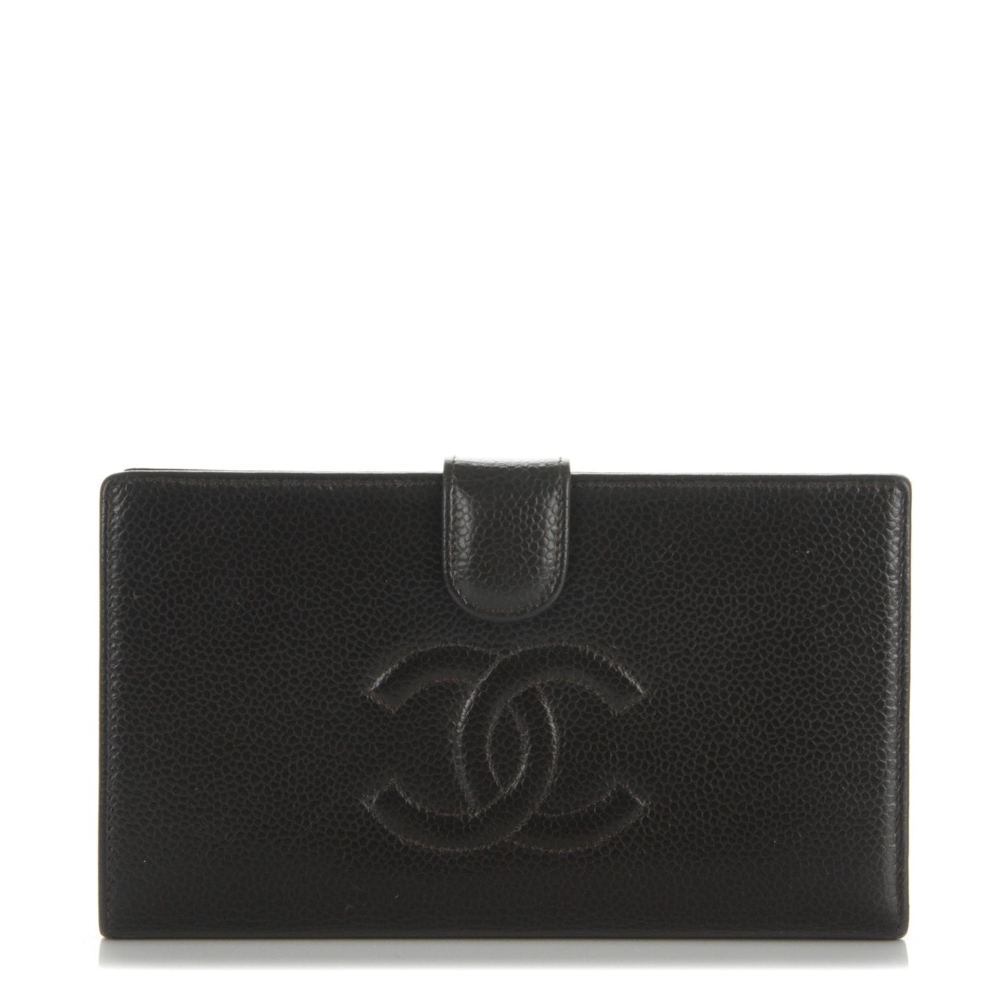 Caviar Timeless CC French Wallet Dark Brown