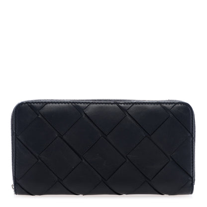 Bottega Veneta Nappa Maxi Intrecciato Zip Around Wallet Black 1 of 6