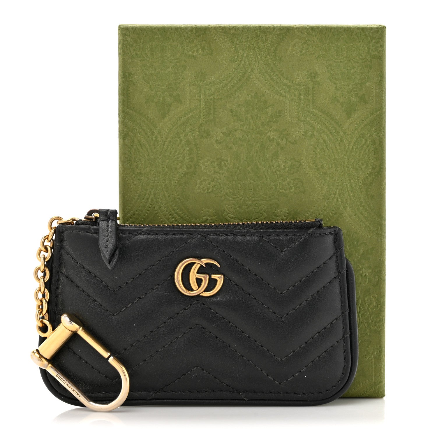 Gucci Calfskin Matelasse GG Marmont Key Case Black 11 of 11