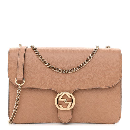 Gucci Dollar Calfskin Interlocking G Shoulder Bag Camelia 1 of 10