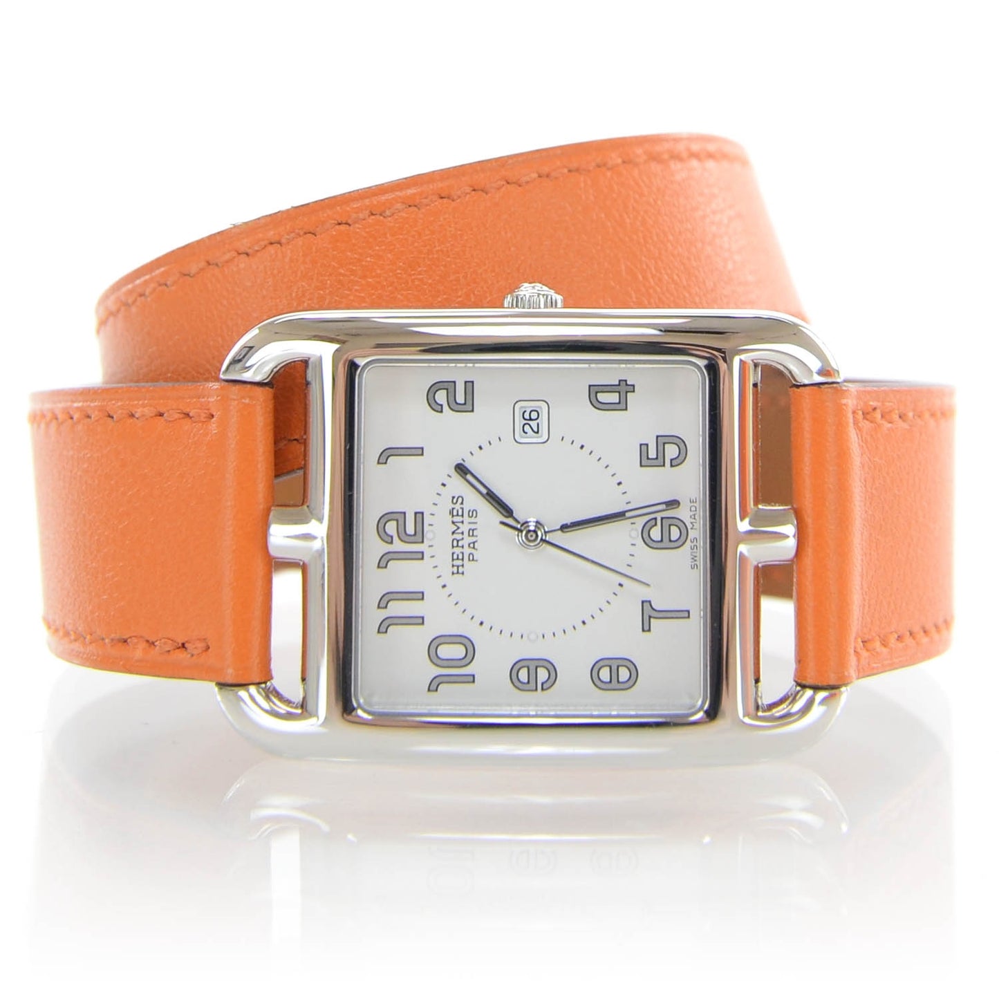 Swift Leather Cape Cod GM Double Tour Watch Orange