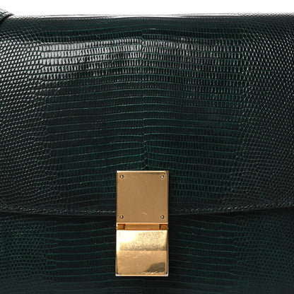 Celine Lizard Medium Classic Box Flap Bag Dark Green 7 of 11