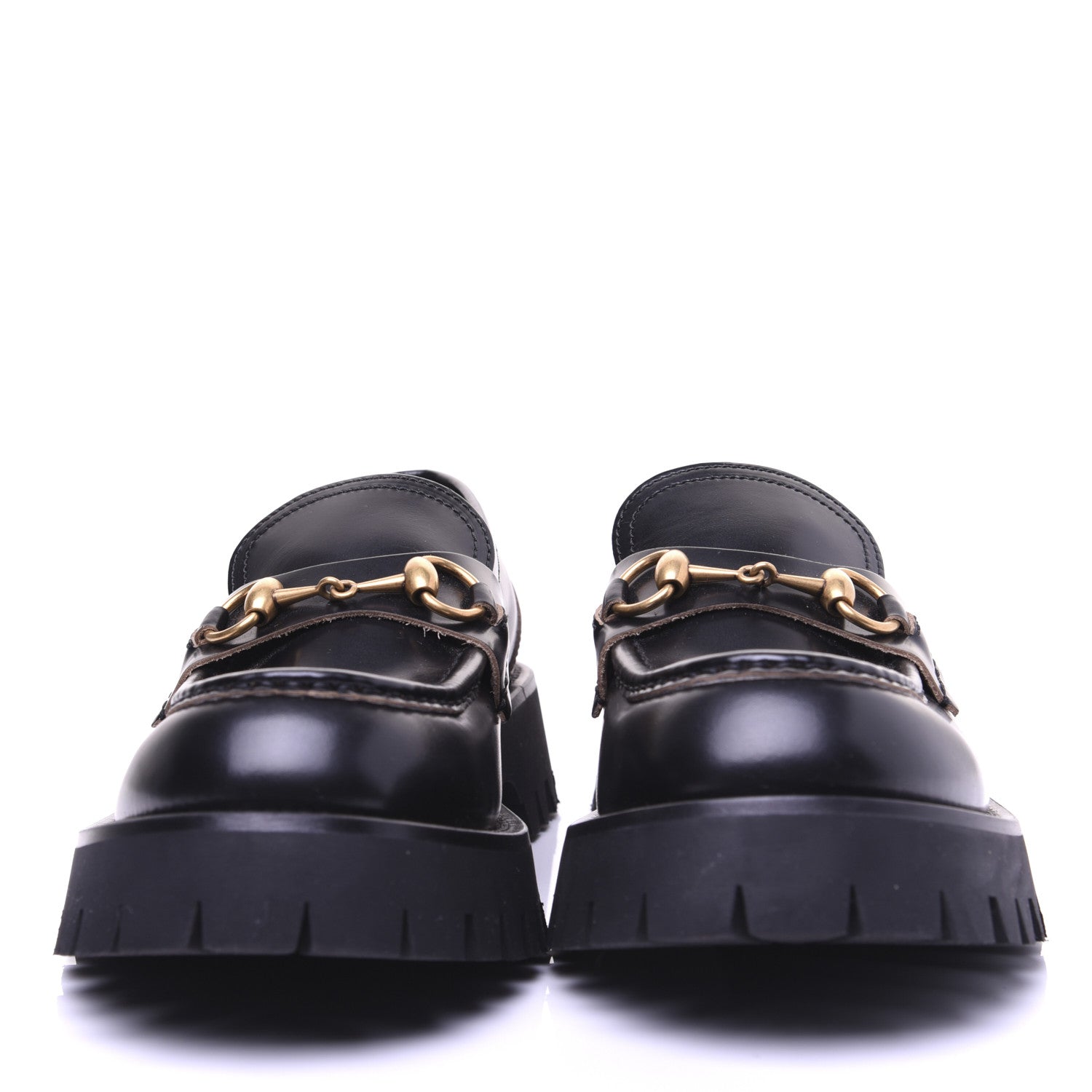 Gucci Cordovan Lux Womens Harald Horsebit 25mm Platform Loafers 39 Black 2 of 14
