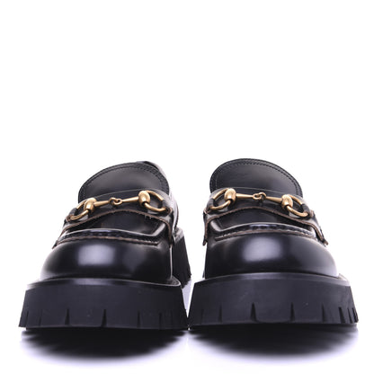 Gucci Cordovan Lux Womens Harald Horsebit 25mm Platform Loafers 39 Black 2 of 14