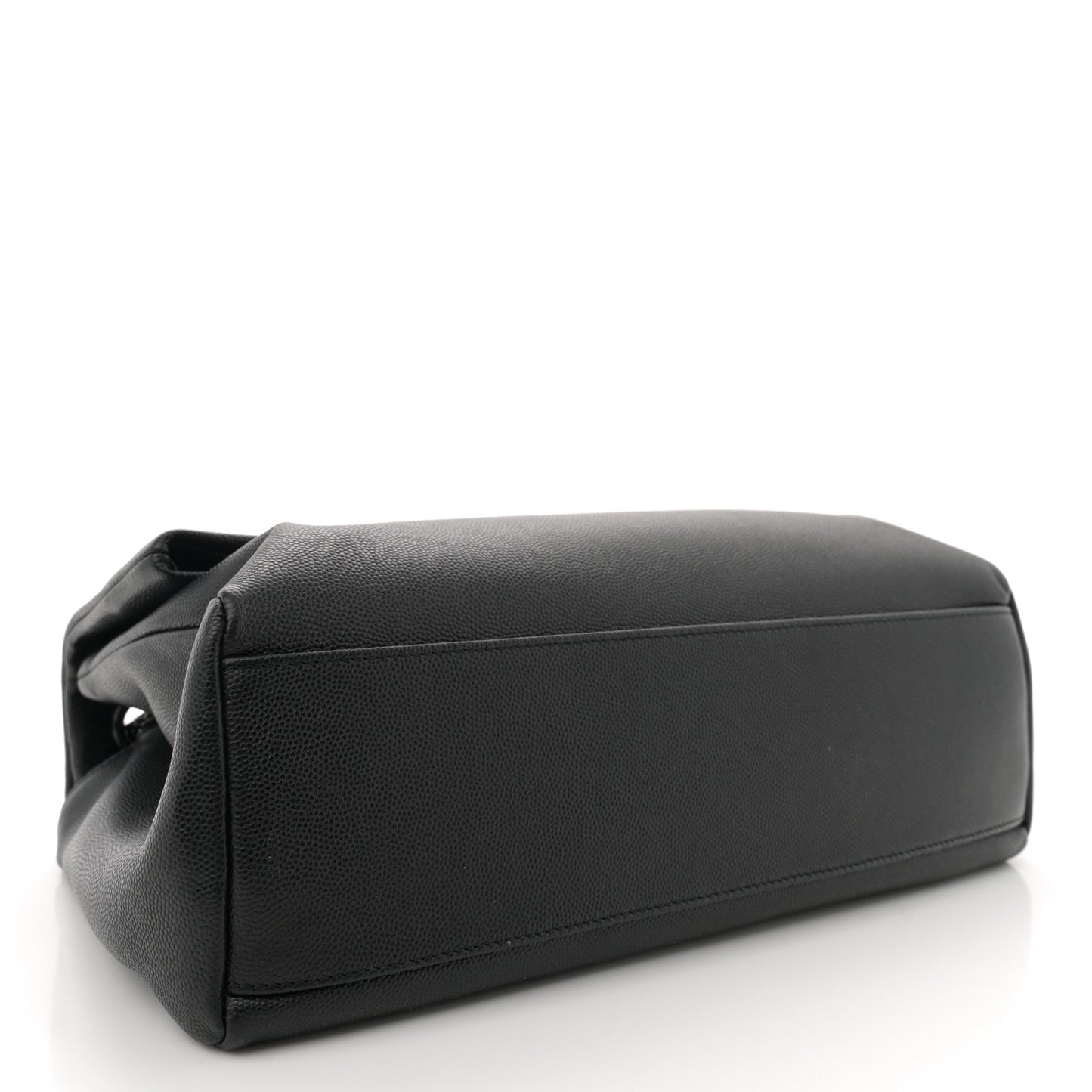 Grain De Poudre Medium West Hollywood Monogram Fold-Over Black