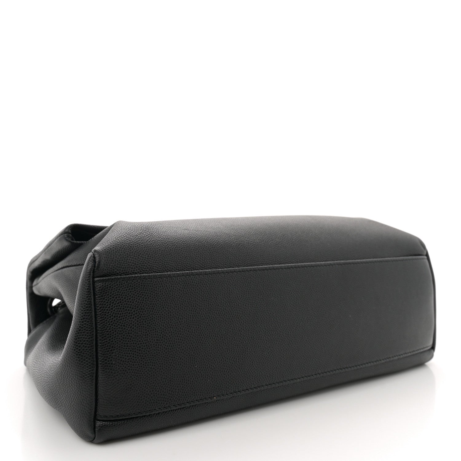 Saint Laurent Grain De Poudre Medium West Hollywood Monogram Fold-Over Black 4 of 12