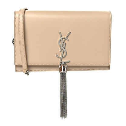 Saint Laurent Smooth Calfskin Classic Monogram Kate Tassel Chain Wallet Nude Powder 1 of 10
