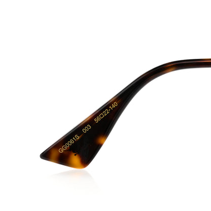 Gucci Metal Round Frame Sunglasses GG0061S Green Red 5 of 6