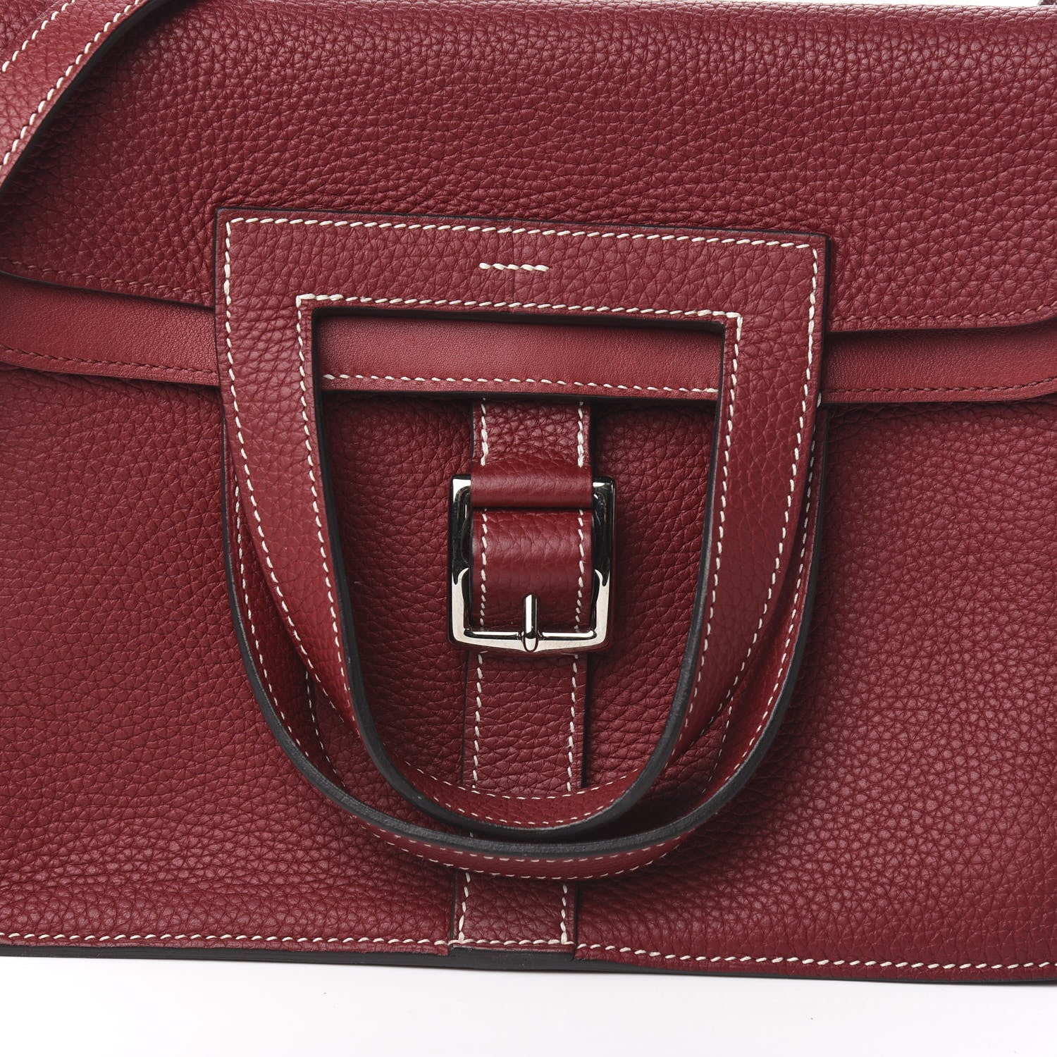 Hermes Taurillon Clemence Halzan 31 GM Rouge Grenat 11 of 11