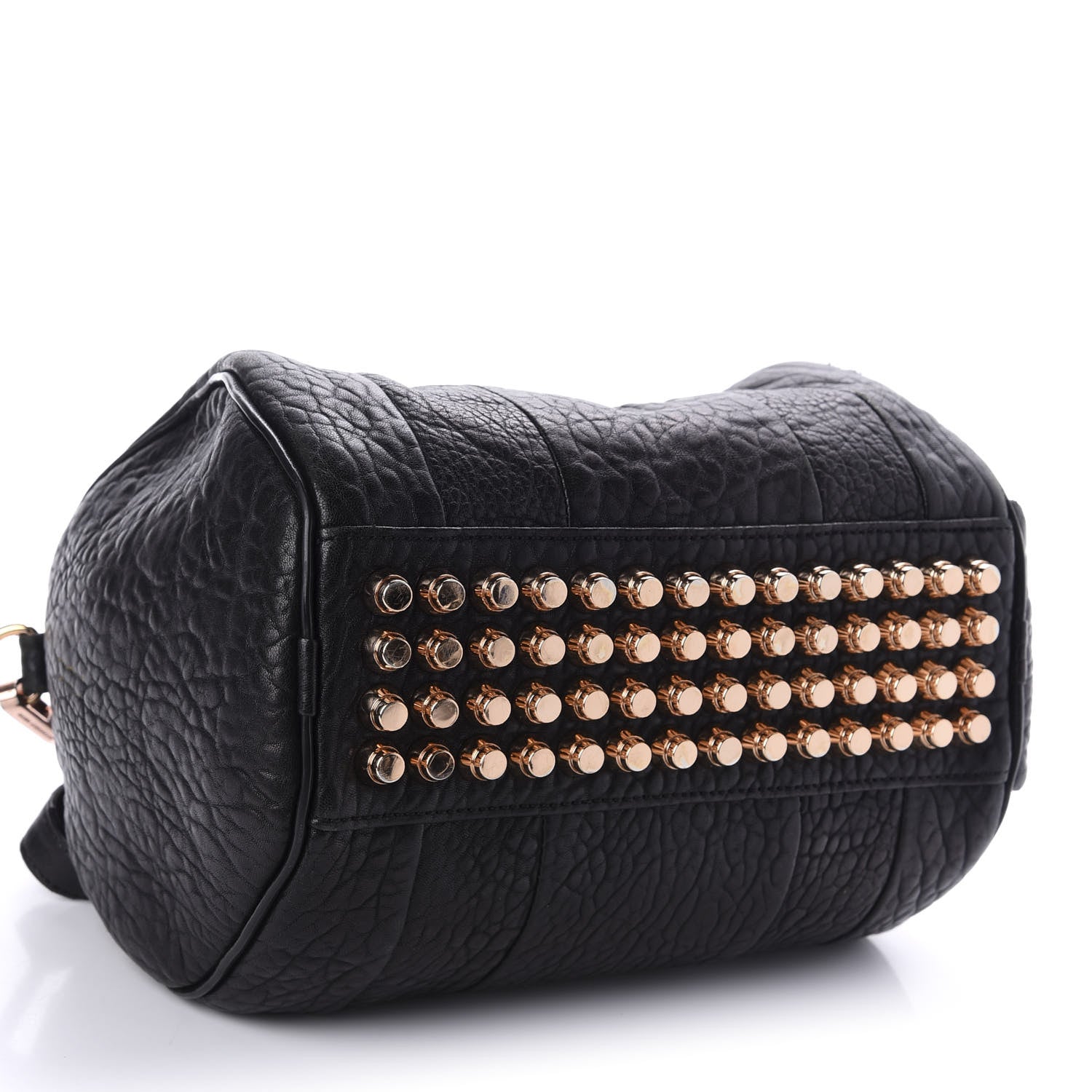 Alexander Wang Pebbled Lambskin Rockie Black Rose Gold Hardware 4 of 9
