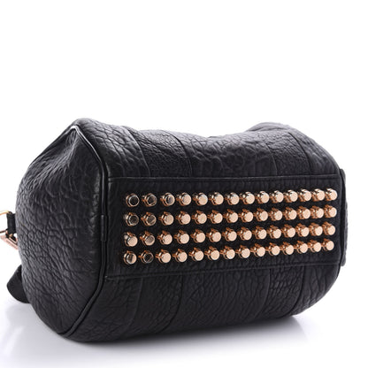 Alexander Wang Pebbled Lambskin Rockie Black Rose Gold Hardware 4 of 9