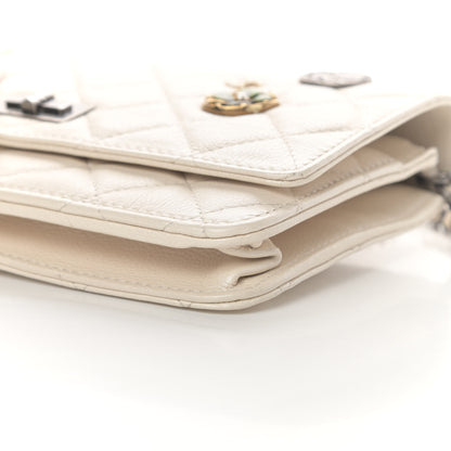 Chanel Metallic Calfskin Lucky Charms Casino 2.55 Reissue Wallet On Chain WOC Ivory 10 of 14