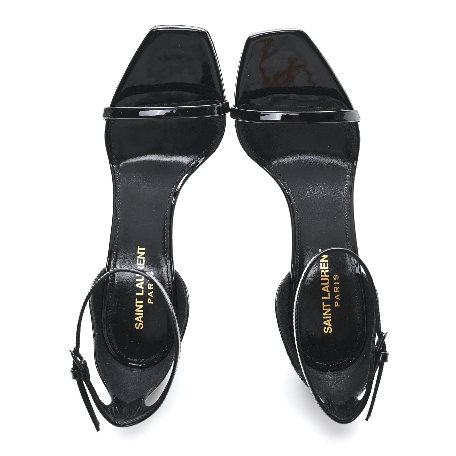 Saint Laurent Vernice Chiffon Opyum 85 Sandals 37 Black 2 of 10