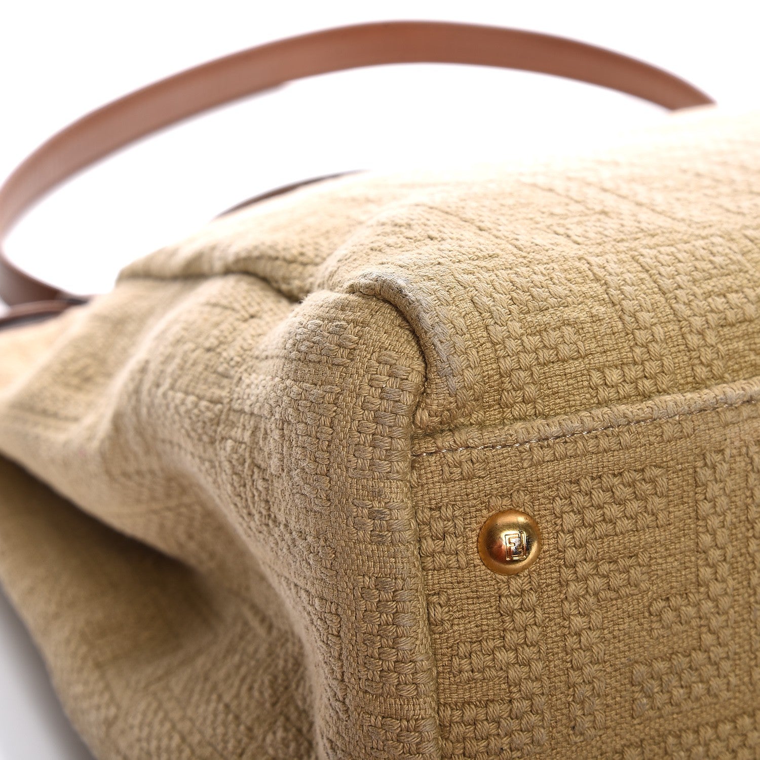 Fendi Corda Zucca Large Peekaboo Iconic Satchel Cognac 12 of 19