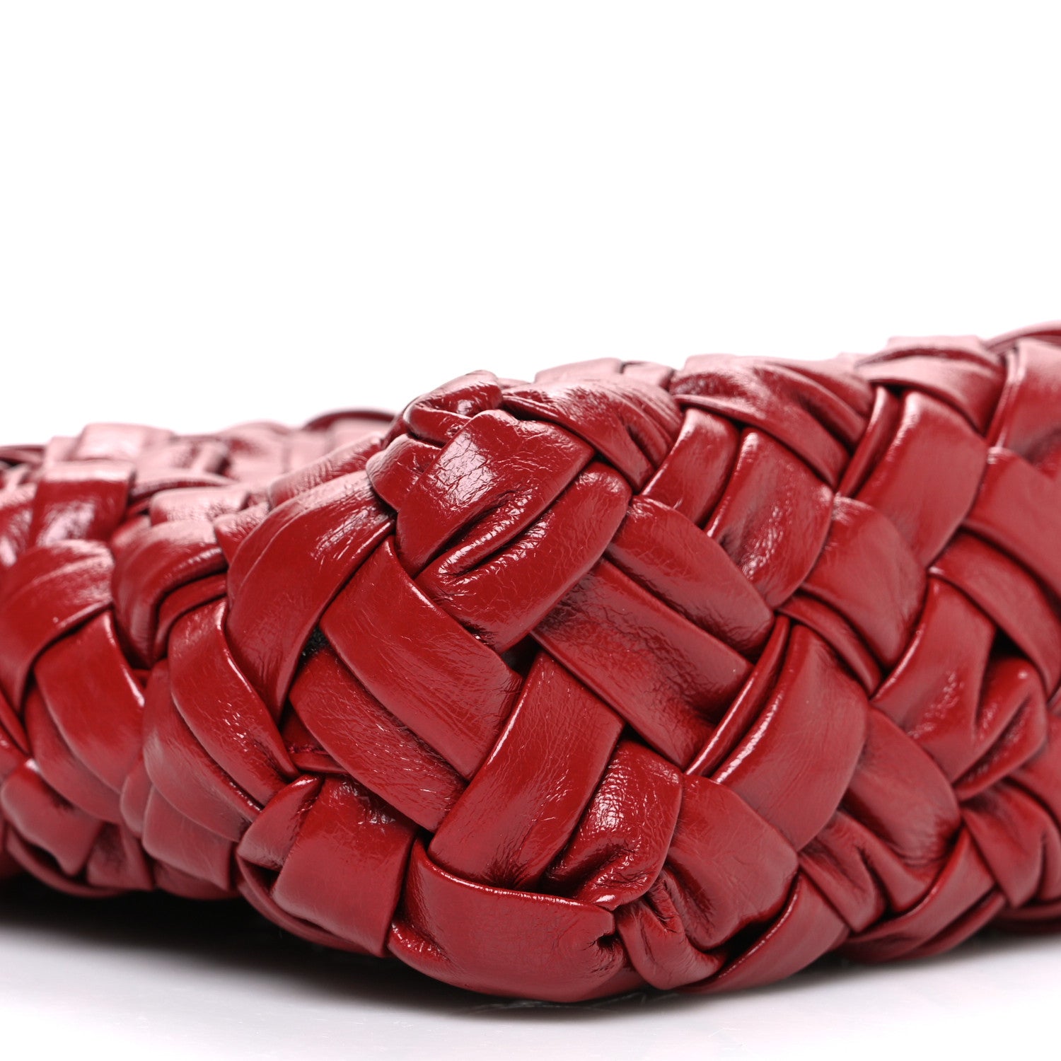 Bottega Veneta Calfskin Intrecciato Kalimero Cha-Cha Clutch Red 8 of 9