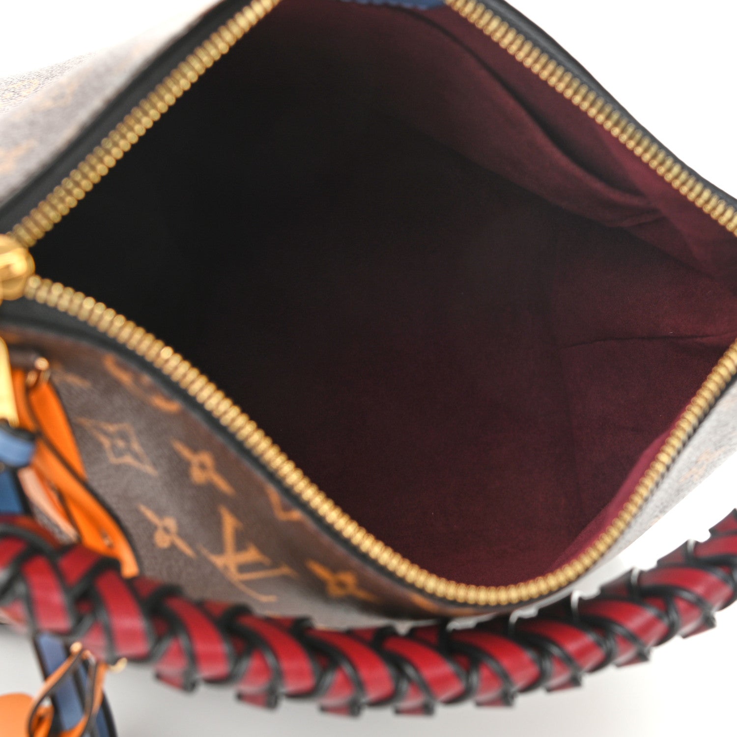 Louis Vuitton Monogram Beaubourg Hobo Mini Bordeaux Red Peach Safran Blue Jean Blue 4 of 8