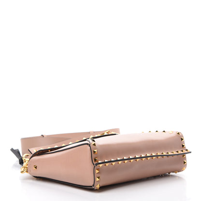 Valentino Garavani Vitello Rockstud Hype Shoulder Bag Rose Cannelle 3 of 12