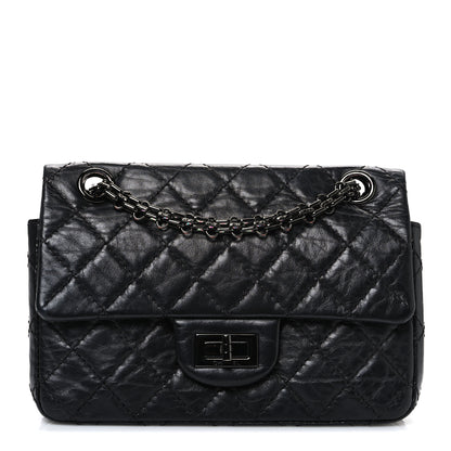 Chanel Aged Calfskin Quilted 2.55 Reissue Mini Flap So Black 1 of 11