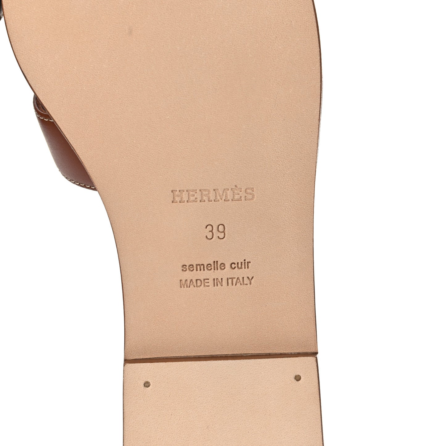 Box Calfskin Oran Sandals 39 Gold