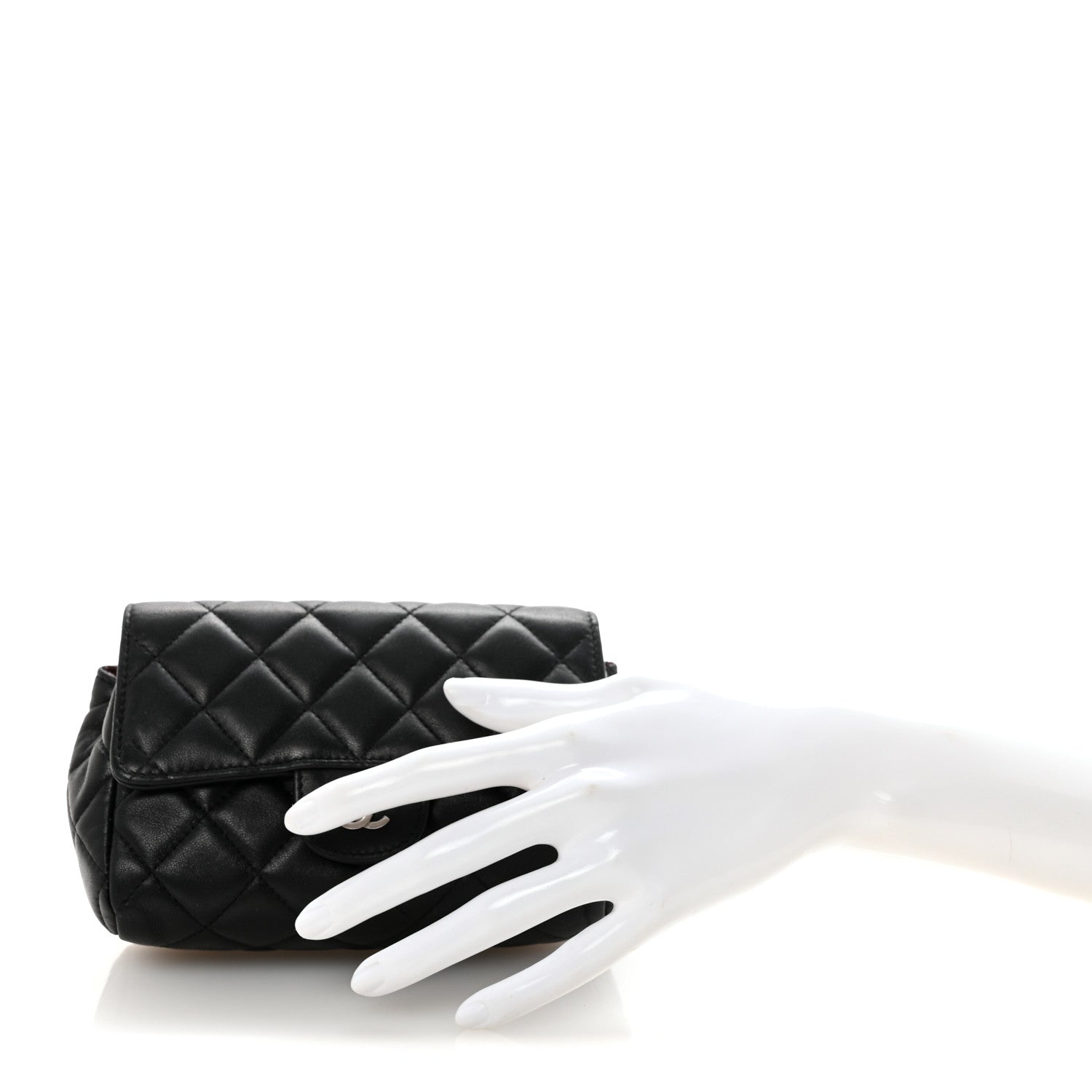 Chanel Lambskin Quilted Flap Cosmetic Case Black 2 of 7