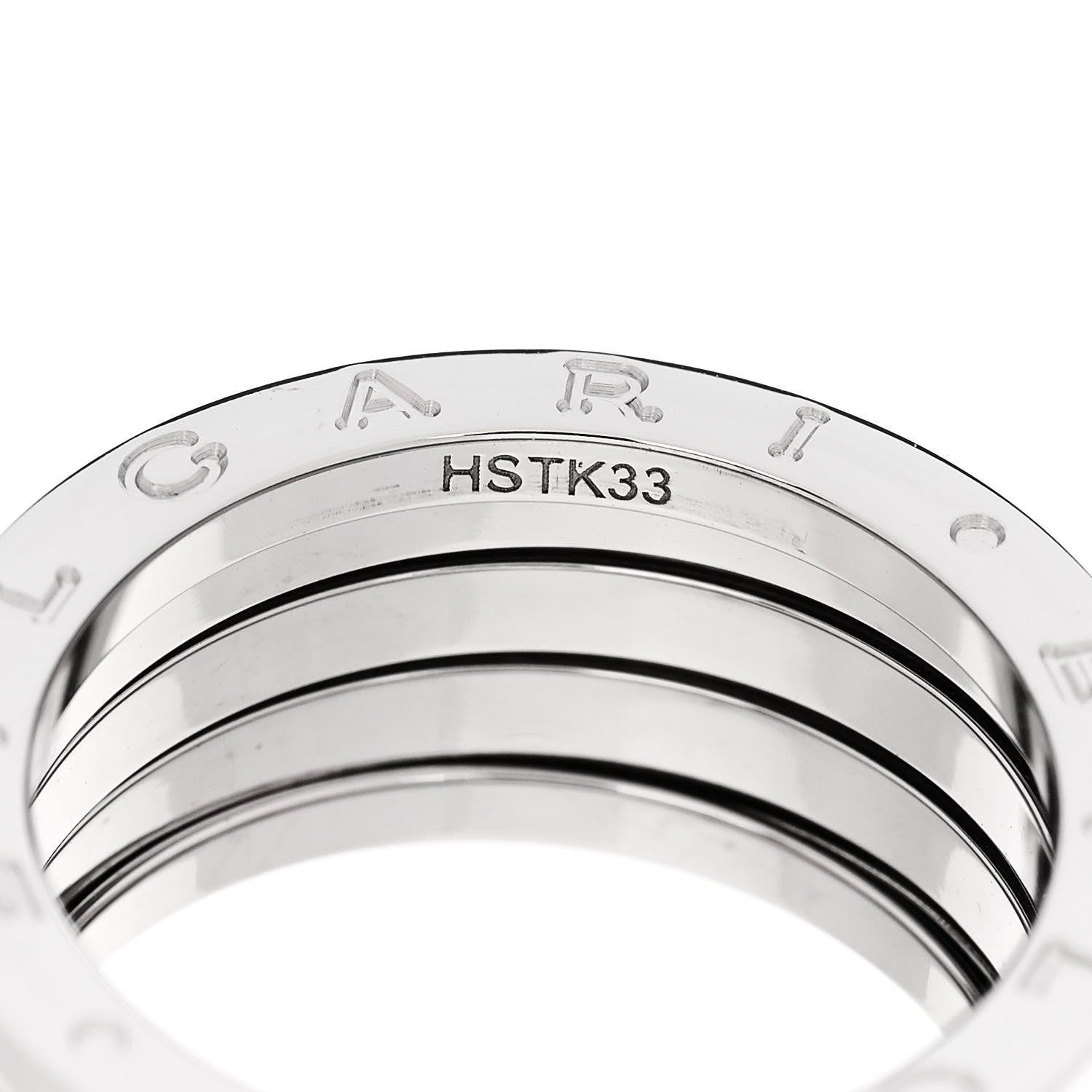 Bulgari 18K White Gold B.Zero1 Three-Band Ring 58 8.25 5 of 5