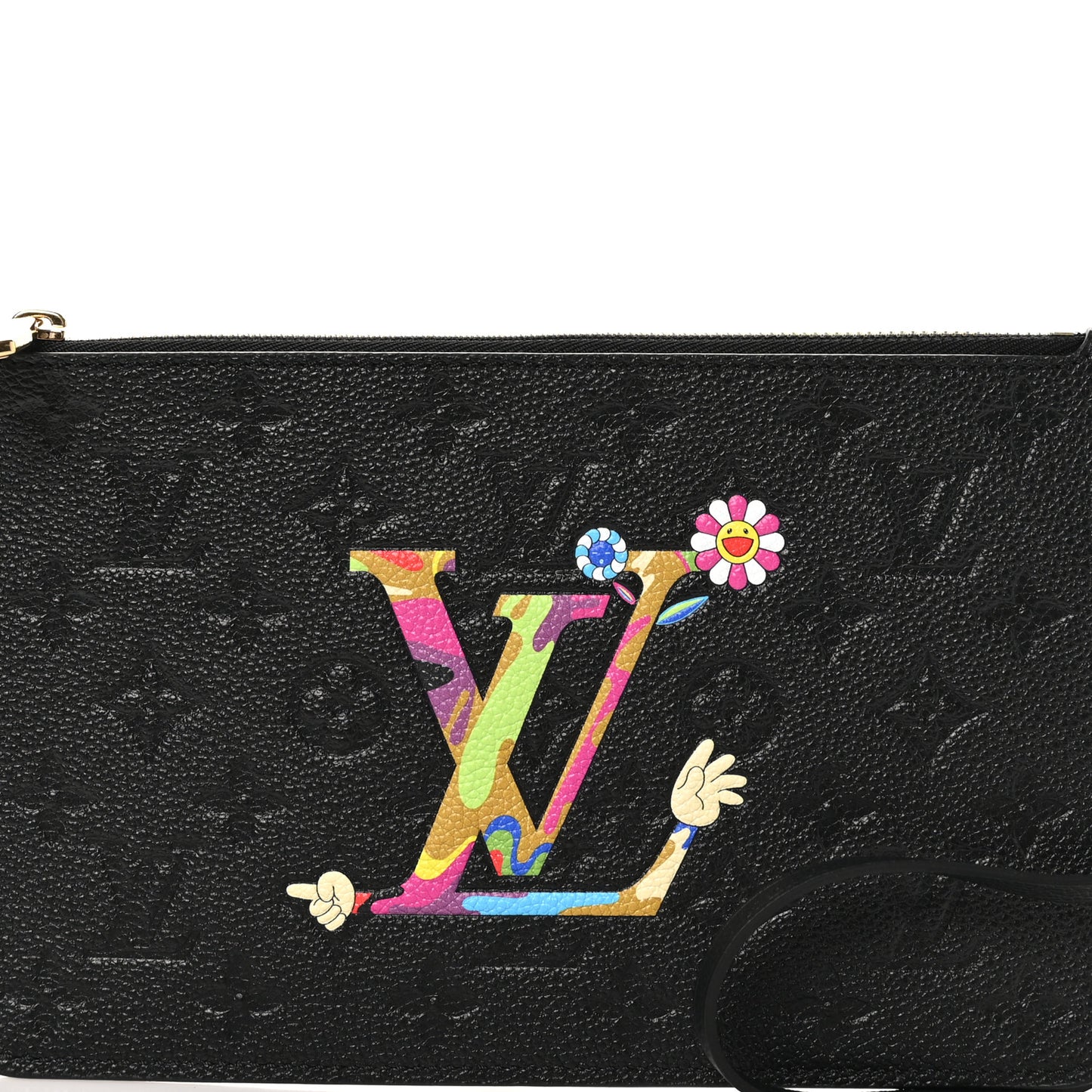 LV X TM Empreinte Flowers Neverfull MM Pochette Black