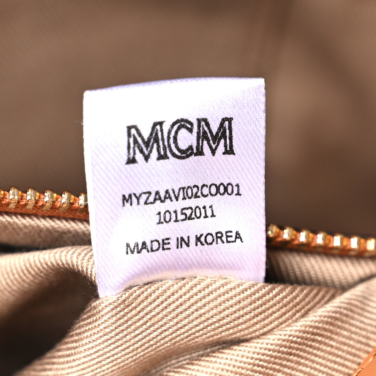 MCM Visetos Original Medium Pouch Cognac 7 of 11