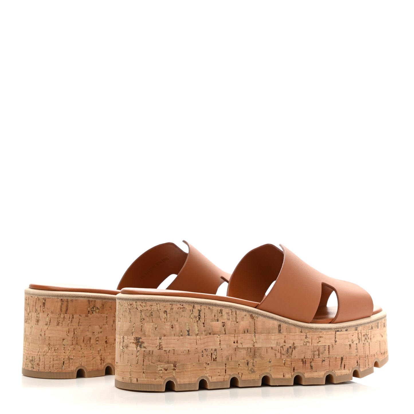 Calfskin Cork Eze 30 Sandals 37 Marron Glaise