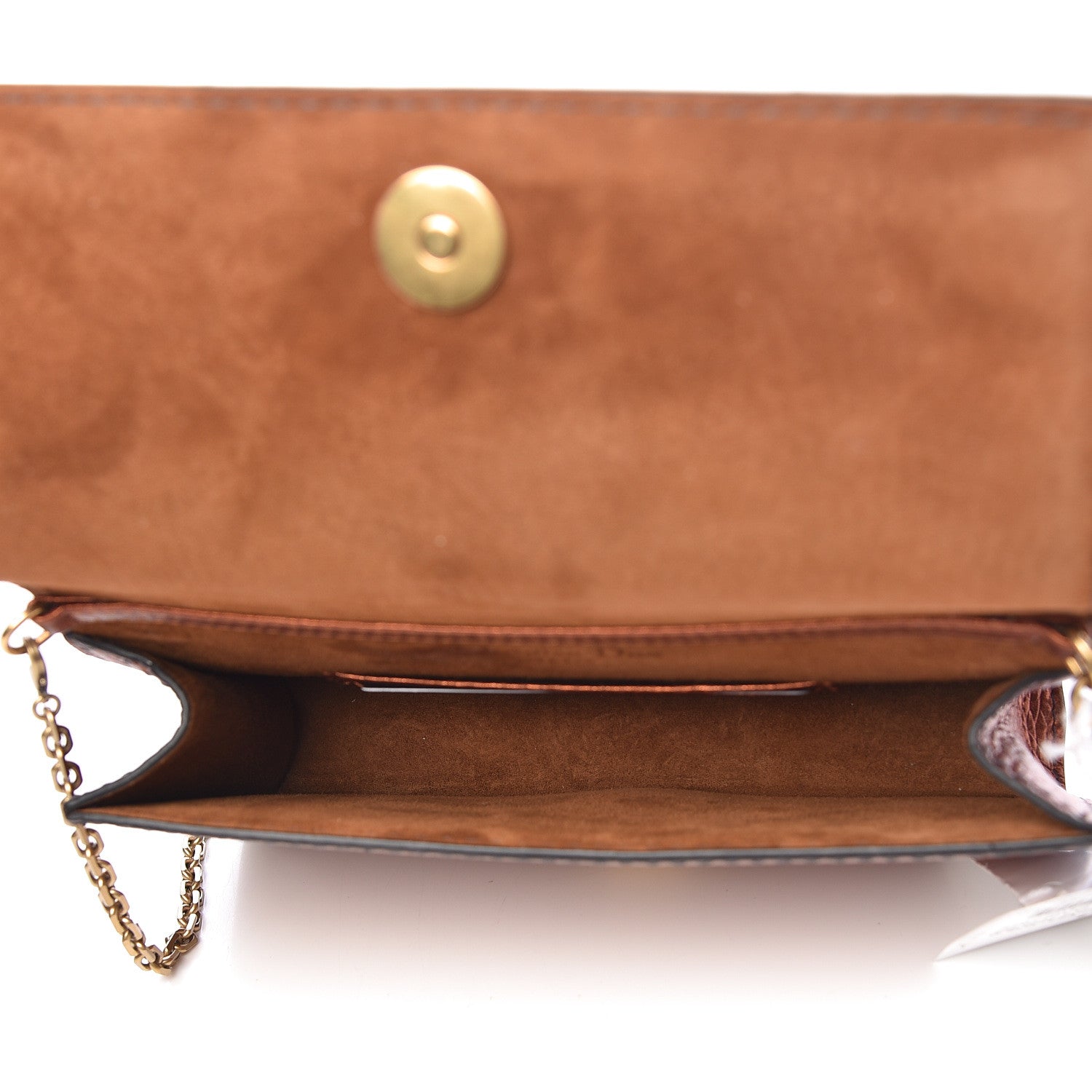 Christian Dior Metallic Grained Calfskin J'adior Clutch Deep Orange 5 of 10