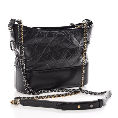Chanel Aged Calfskin Quilted Medium Gabrielle Hobo Black 5 of 11