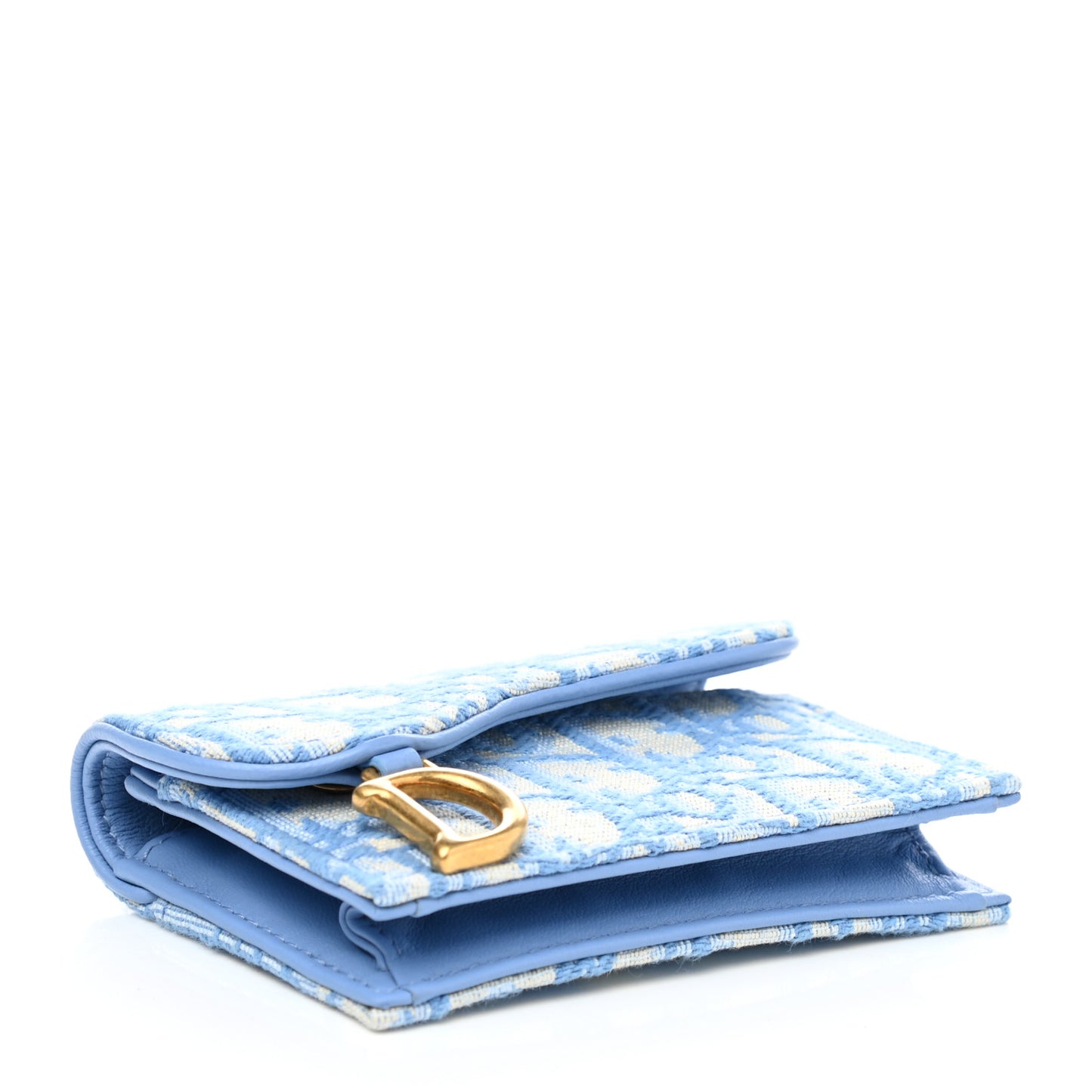 Oblique Saddle Card Holder Cornflower Blue