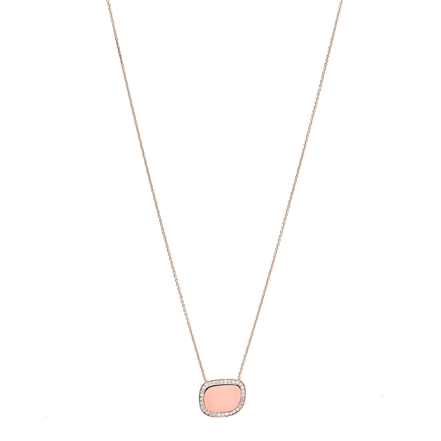 Roberto Coin 18K Rose Gold Diamond Amphibole Pendant Necklace 1 of 4