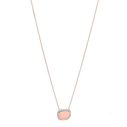 Roberto Coin 18K Rose Gold Diamond Amphibole Pendant Necklace 1 of 4